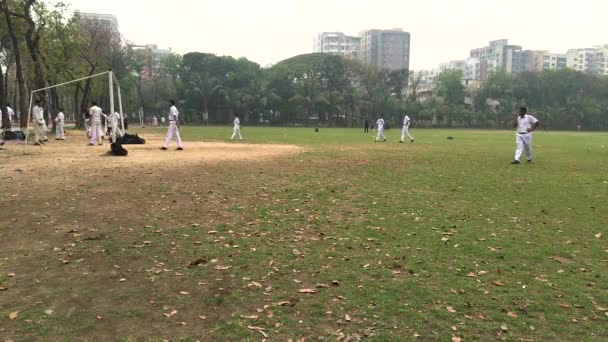 Giovani Studenti Che Giocano Cricket Dhaka Residential Model College Mohammadpur — Video Stock