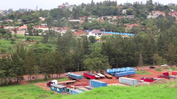 Közúti Forgalom Kelet Afrikai Ruanda Fővárosába Kigaliba Vezető Úton 2019 — Stock videók