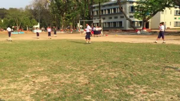 Νέοι Μαθητές Που Παίζουν Κρίκετ Στο Dhaka Residential Model College — Αρχείο Βίντεο