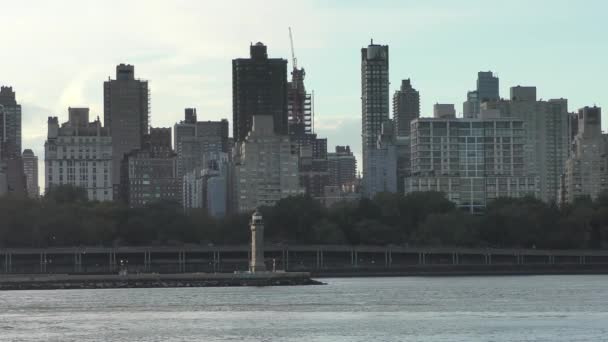 Záběry Výhledu Upper East Side Ostrova Rossevelt — Stock video