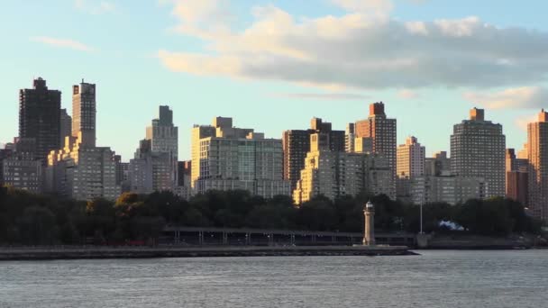 Images Une Vue Sur Upper East Side Depuis Île Rossevelt — Video