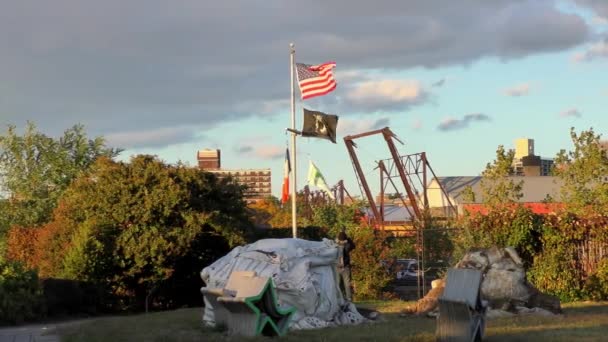 Socrates Sculpture Park Located Neighborhood Astoria Queens New York City — Stok video