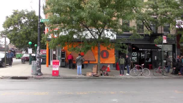 Scène Rue Bushwick Brooklyn Quartier Populaire Dans Partie Nord Arrondissement — Video