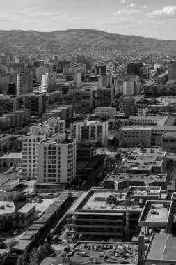 Moğolistan 'ın başkenti Ulaanbaatar' ın havadan görünüşü, yaklaşık Haziran 2019