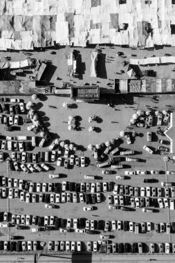 Moğolistan 'ın başkenti Ulaanbaatar' ın havadan görünüşü, yaklaşık Haziran 2019