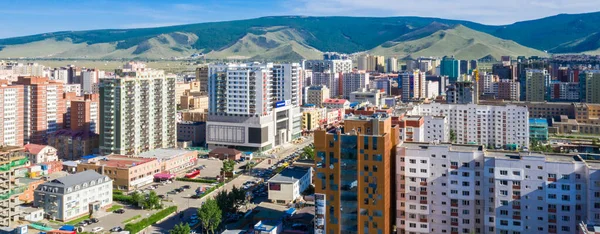 Vista Aérea Ulán Bator Capital Mongolia Alrededor Junio 2019 — Foto de Stock