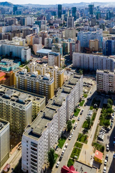 Luchtfoto Van Ulaanbaatar Hoofdstad Van Mongolië Circa Juni 2019 — Stockfoto