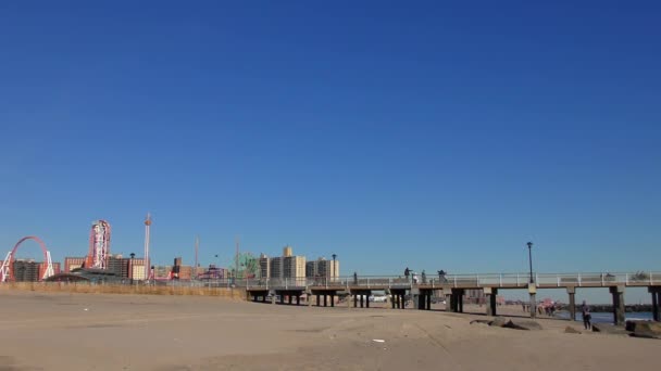 Coney Island Beach Coney Island New York City 2018 — Stockvideo