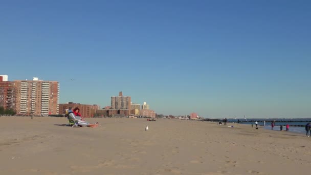 Coney Island Beach Coney Island Nowy Jork 2018 — Wideo stockowe