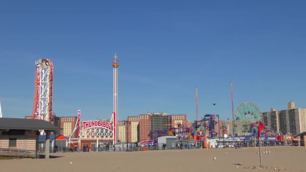 Luna Park Plage Coney Island Sur Coney Island New York — Video