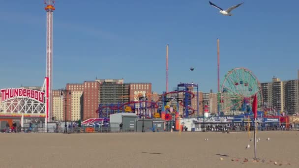 Luna Park Plage Coney Island Sur Coney Island New York — Video