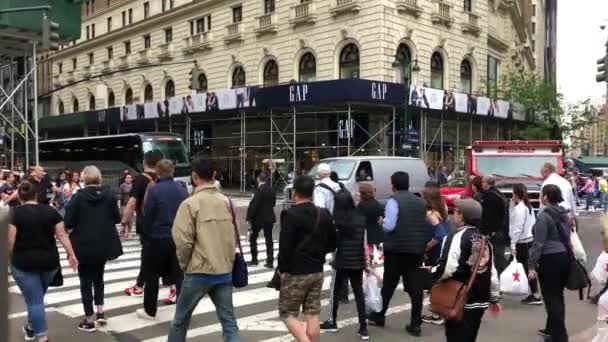 Oidentifierade Personer Manhattan New York Maj 2018 — Stockvideo