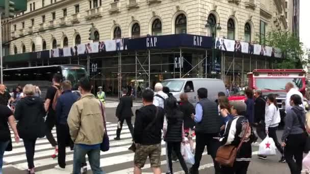 Unidentified People Manhattan New York Circa May 2018 — Stock Video