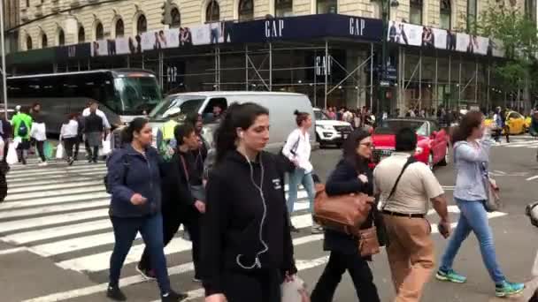 Kimliği Belirsiz Insanlar Manhattan New York Mayıs 2018 — Stok video