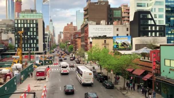 New York Taki High Line Mayıs 2018 Görüldüğü Gibi Manhattan — Stok video