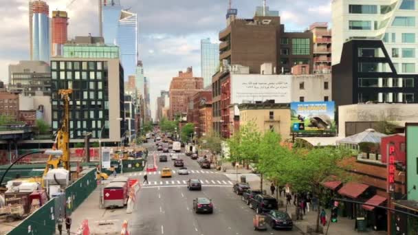 New York Taki High Line Mayıs 2018 Görüldüğü Gibi Manhattan — Stok video