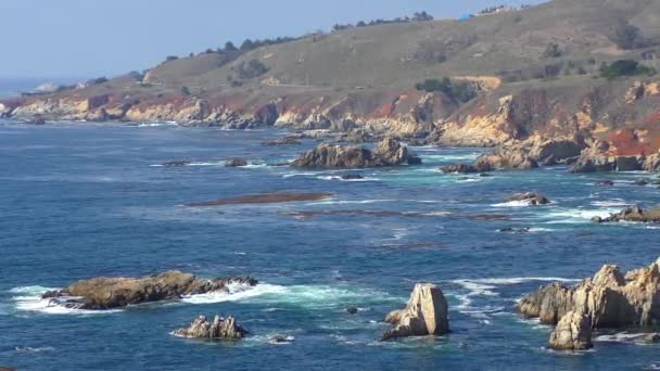 Pacific Ocean Garrapata State Park California Central Coast Usa 2018 — Stock video