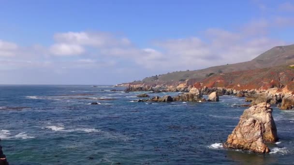 Pacific Ocean Garrapata State Park California Central Coast Usa 2018 — Stock Video