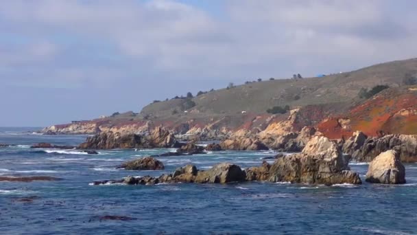 Oceano Pacífico Garrapata State Park Longo Costa Central Califórnia Eua — Vídeo de Stock