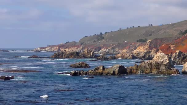 Oceano Pacífico Garrapata State Park Longo Costa Central Califórnia Eua — Vídeo de Stock