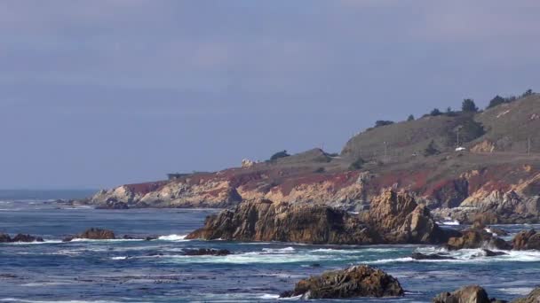 Océano Pacífico Parque Estatal Garrapata Largo Costa Central California 2018 — Vídeos de Stock