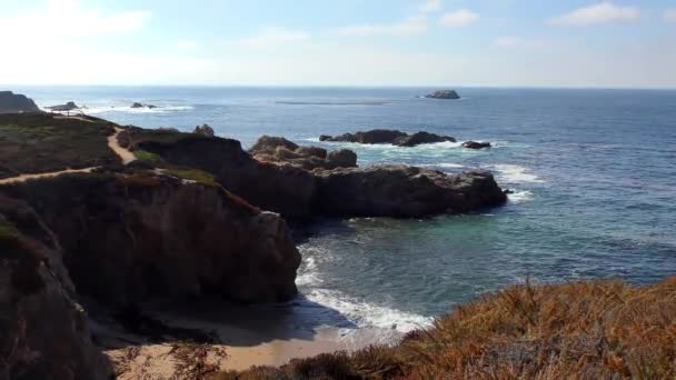 Océano Pacífico Parque Estatal Garrapata Largo Costa Central California 2018 — Vídeos de Stock