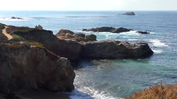 Oceano Pacifico Garrapata State Park Lungo Costa Centrale Della California — Video Stock