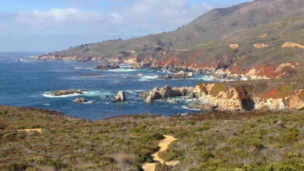 2018 Pacific Ocean Garrapata State Park Californias Central Coast Usa — 비디오