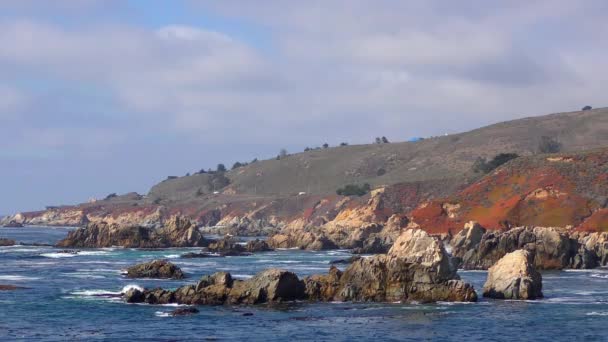 Océano Pacífico Parque Estatal Garrapata Largo Costa Central California 2018 — Vídeos de Stock