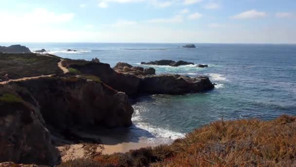 Pacific Ocean Garrapata State Park California Central Coast Usa 2018 — стоковое видео