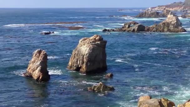 Stilla Havet Vid Garrapata State Park Längs Kaliforniens Centralkust Usa — Stockvideo