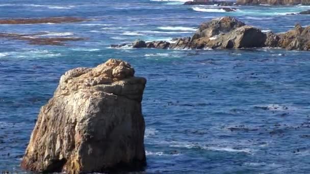 Stilla Havet Vid Garrapata State Park Längs Kaliforniens Centralkust Usa — Stockvideo