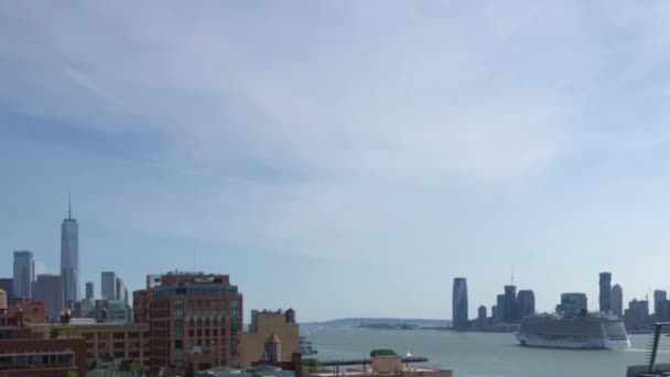 Manhattan New Jersey Binaları New York Tan Haziran 2018 Görüldü — Stok video