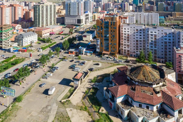 Vista Aérea Ulaanbaatar Capital Mongólia Por Volta Junho 2019 — Fotografia de Stock