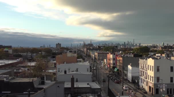 Skyline Manhattan Visto Tetto Brooklyn New York Ottobre 2018 — Video Stock
