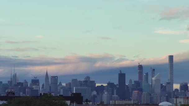 Manhattan Skyline Von Einem Dach Brooklyn New York Oktober 2018 — Stockvideo