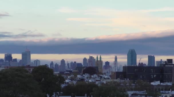 Manhattan Panorama Widok Dachu Brooklynie Nowy Jork Października 2018 — Wideo stockowe