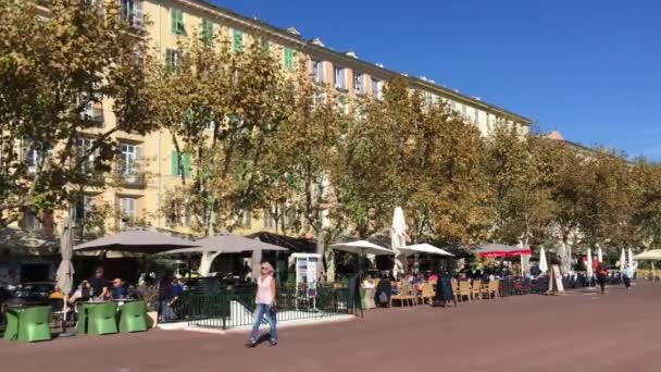 Bastia Korzika Franciaország Place Saint Nicolas — Stock videók