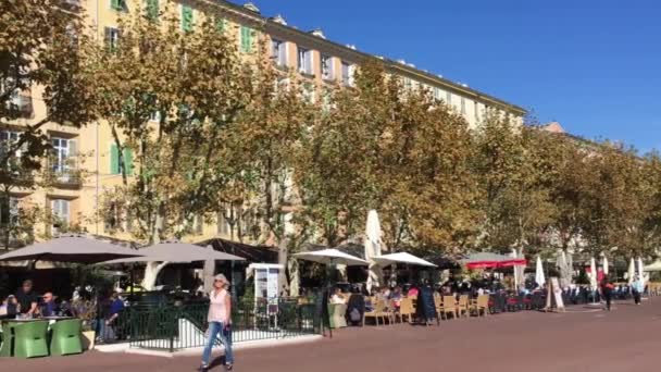 Bastia Korzika Franciaország Place Saint Nicolas — Stock videók