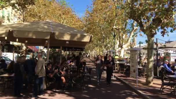 Bastia Korsika Frankrike Place Saint Nicolas — Stockvideo