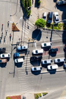 Moğolistan 'ın başkenti Ulaanbaatar' ın havadan görünüşü, yaklaşık Haziran 2019