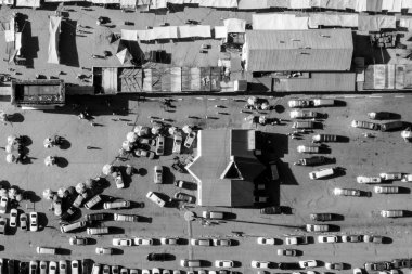 Moğolistan 'ın başkenti Ulaanbaatar' ın havadan görünüşü, yaklaşık Haziran 2019