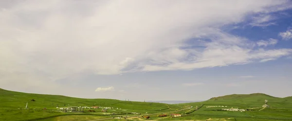 Ilmakuva Mongolian Maaseudulta Lähellä Mongolian Pääkaupunkia Ulaanbaataria Noin Kesäkuuta — kuvapankkivalokuva