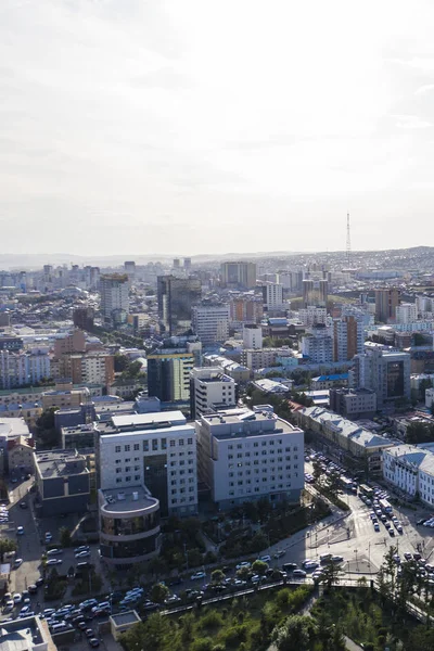 2019年6月前后 蒙古首都乌兰巴托的空中景观 — 图库照片