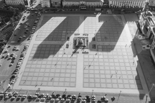 Vue Aérienne Place Sukhbaatar Place Principale Oulan Bator Capitale Mongolie — Photo