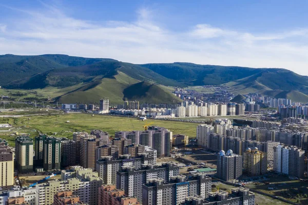 Vista Aérea Ulán Bator Capital Mongolia Alrededor Junio 2019 — Foto de Stock