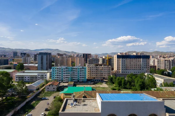 Luchtfoto Van Ulaanbaatar Hoofdstad Van Mongolië Circa Juni 2019 — Stockfoto