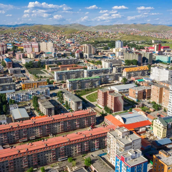 Luchtfoto Van Ulaanbaatar Hoofdstad Van Mongolië Circa Juni 2019 — Stockfoto