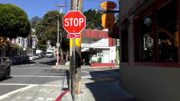 Escena Callejera Barrio Glen Park San Francisco California Alrededor Octubre — Vídeos de Stock