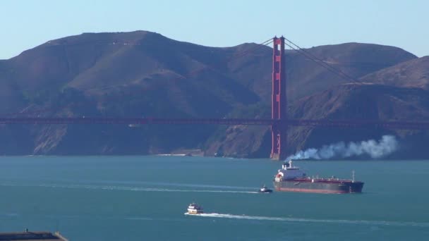 Golden Gate Híd Telegraph Dombról Nézve San Franciscóban Kaliforniában 2018 — Stock videók
